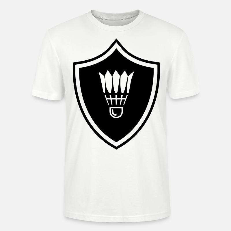 Badminton Wappen - Stanley/Stella Unisex Bio-T-Shirt CRAFTER - Weiß