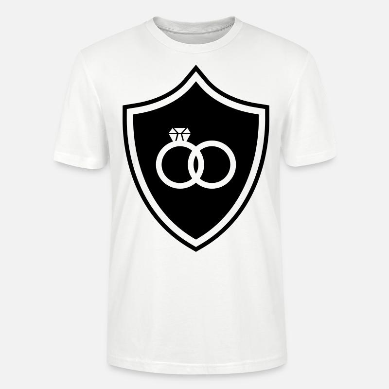 Eheringe Ring Wappen Hochzeit - Stanley/Stella Unisex Bio-T-Shirt CRAFTER - Weiß