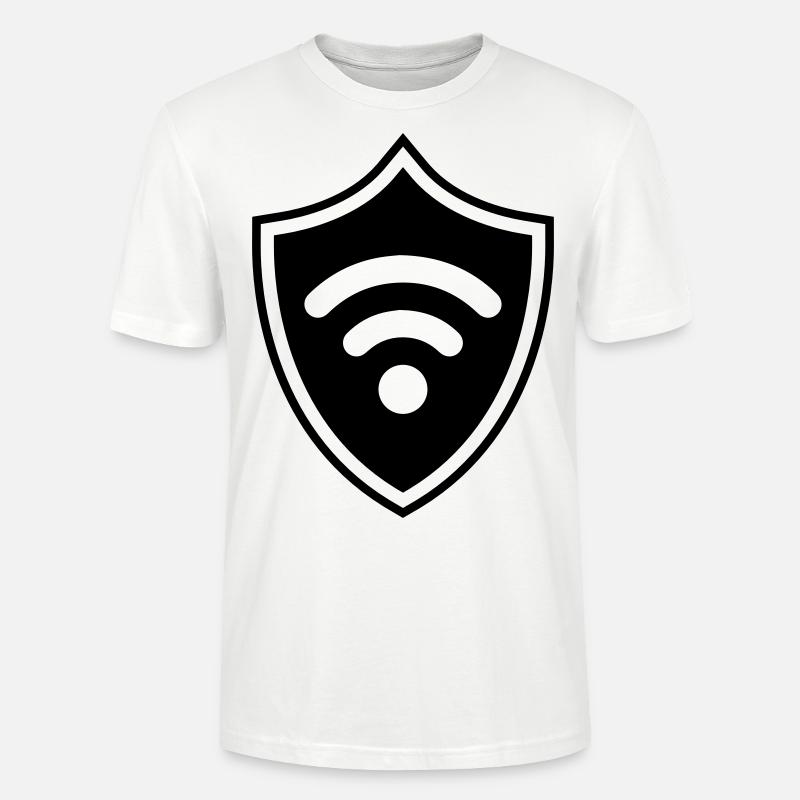 Wlan Internet Wappen - Stanley/Stella Unisex Bio-T-Shirt CRAFTER - Weiß