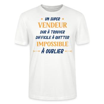 Un super vendeur - T-shirt bio CRAFTER Stanley Stella Unisexe - blanc - Devant - Alina (178cm) & Michal (187cm)
