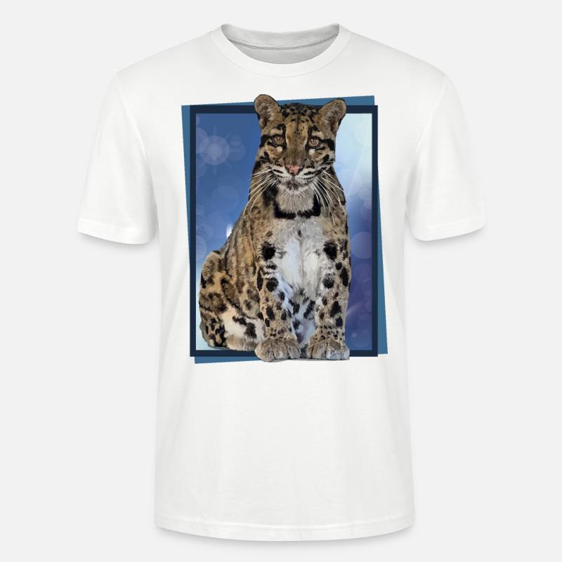Clouded leopard - Stanley/Stella CRAFTER Unisex Organic T-Shirt - white