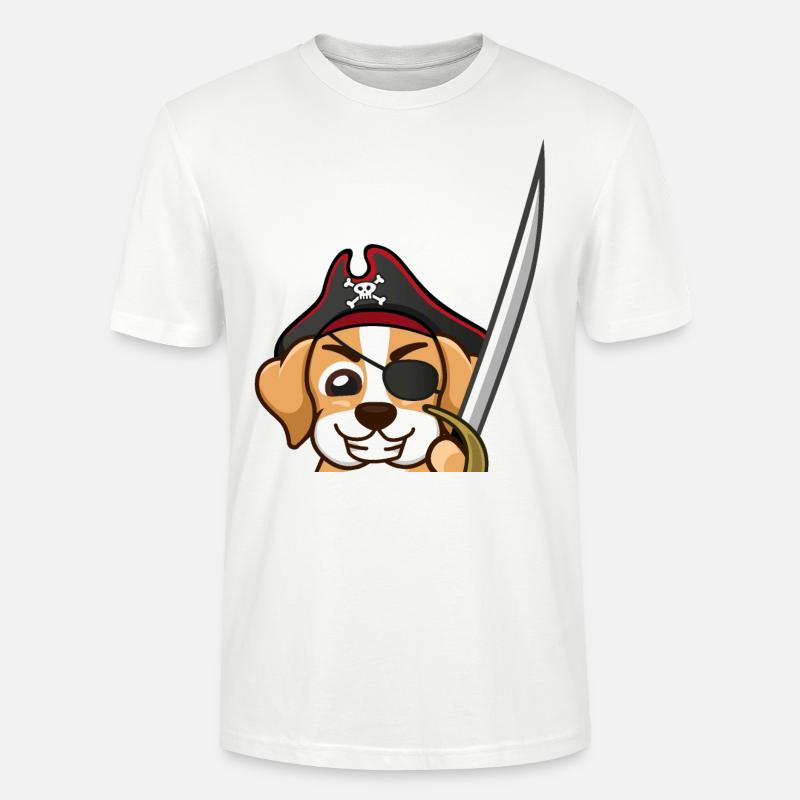 Pirat Captain Blackskull - Stanley/Stella Unisex Bio-T-Shirt CRAFTER - Weiß