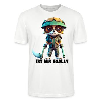 Egal? Gleichgültig? Vertreiben Sie die Bad Vibes - Stanley/Stella Unisex Bio-T-Shirt CRAFTER - Weiß - Vorne - Alina (178cm) & Michal (187cm)