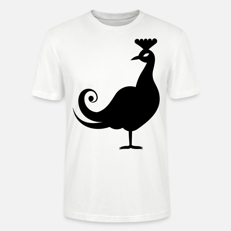 Petit paon - T-shirt bio CRAFTER Stanley Stella Unisexe - blanc