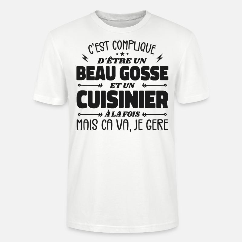 Schöner Mann Koch - Stanley/Stella Unisex Bio-T-Shirt CRAFTER - Weiß