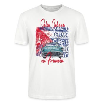 Salsa Cubana in Frankreich - Salsa dance clothes - Stanley/Stella Unisex Bio-T-Shirt CRAFTER - Weiß - Vorne - Alina (178cm) & Michal (187cm)