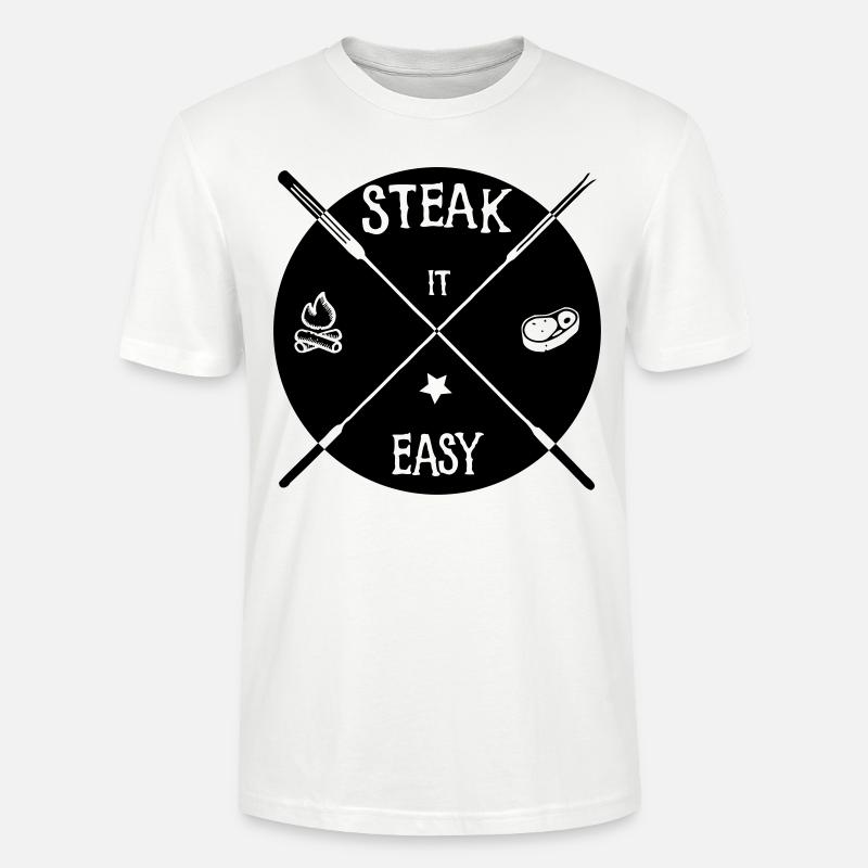 steak it easy_solid - Stanley/Stella Unisex Bio-T-Shirt CRAFTER - Weiß
