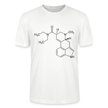 LSD molecule - Stanley/Stella CRAFTER Unisex Organic T-Shirt - white - Front - Alina (178cm) & Michal (187cm)