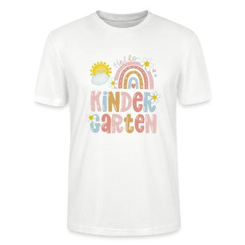 École maternelle - T-shirt bio CRAFTER Stanley Stella Unisexe - blanc - Devant - Alina (178cm) & Michal (187cm)
