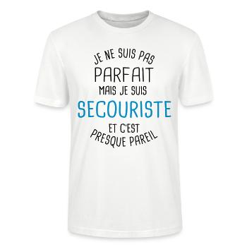 Pas parfait mais secouriste - T-shirt bio CRAFTER Stanley Stella Unisexe - blanc - Devant - Alina (178cm) & Michal (187cm)