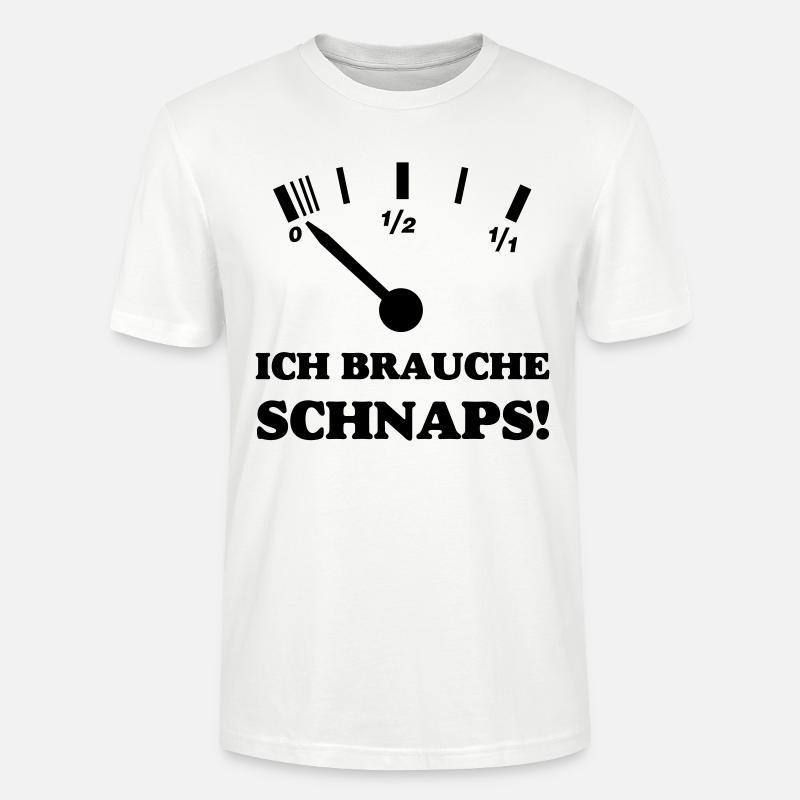 ICH BRAUCHE SCHNAPS - Stanley/Stella Unisex Bio-T-Shirt CRAFTER - Weiß