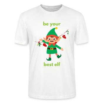Be your best elf - Stanley/Stella Unisex Bio-T-Shirt CRAFTER - Weiß - Vorne - Alina (178cm) & Michal (187cm)