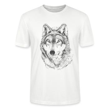 Wolf - Stanley/Stella Unisex Bio-T-Shirt CRAFTER - Weiß - Vorne - Alina (178cm) & Michal (187cm)