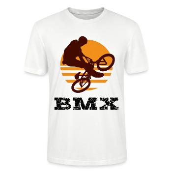 BMX - Stanley/Stella Unisex Bio-T-Shirt CRAFTER - Weiß - Vorne - Alina (178cm) & Michal (187cm)