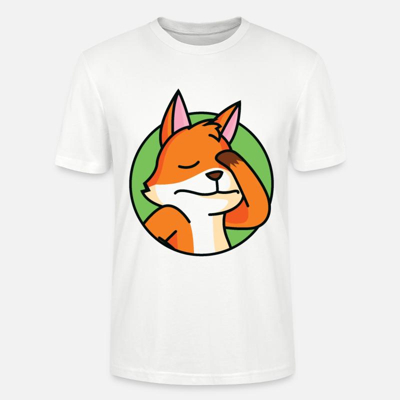 Facepalm Fox - T-shirt bio CRAFTER Stanley Stella Unisexe - blanc