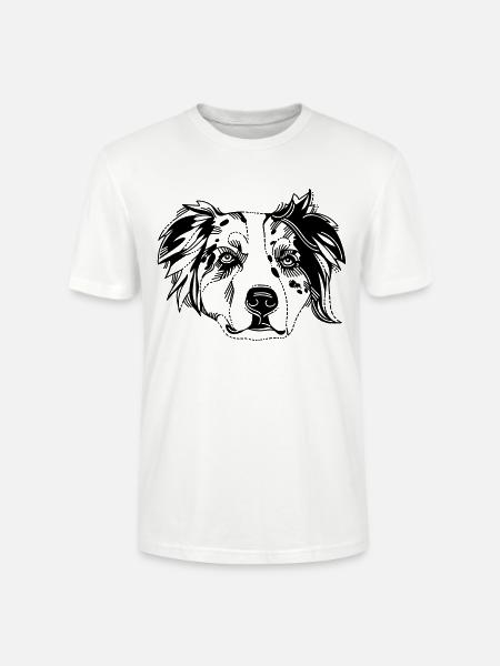 Australian Shepherd - Stanley/Stella Uniseks bio-T-shirt CRAFTER - wit
