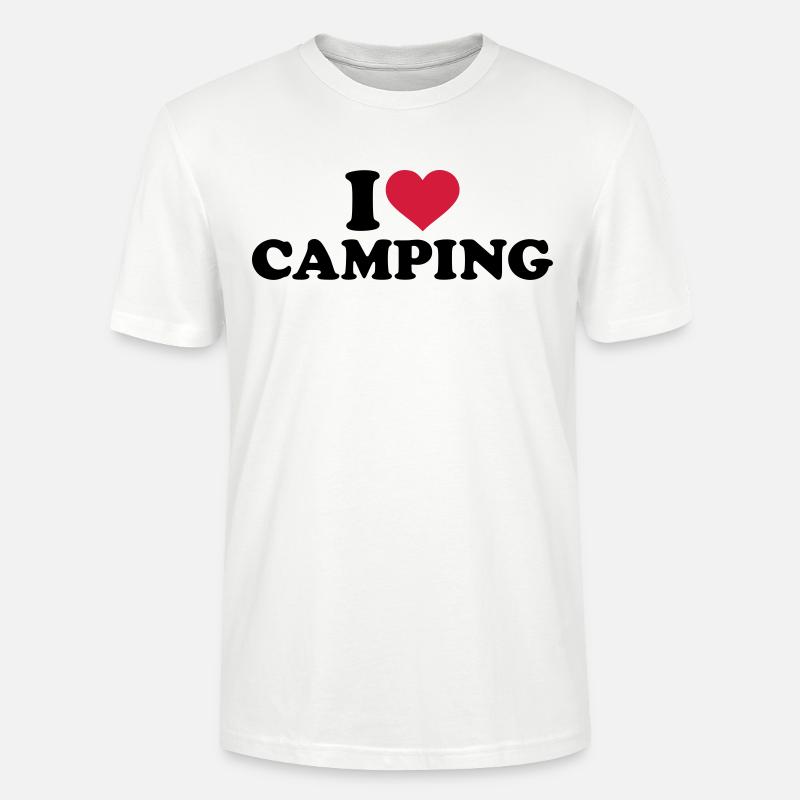 I love Camping - T-shirt bio CRAFTER Stanley Stella Unisexe - blanc