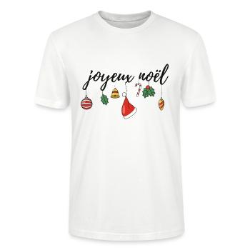 joyeux noel Weihnachten - Stanley/Stella Unisex Bio-T-Shirt CRAFTER - Weiß - Vorne - Alina (178cm) & Michal (187cm)