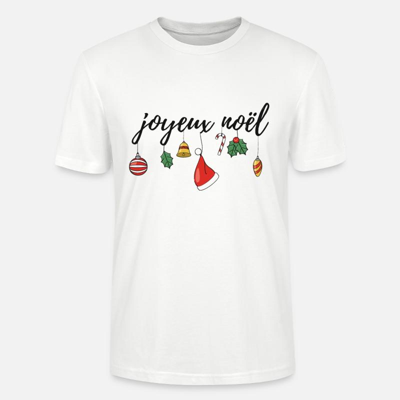 joyeux noel noel - T-shirt bio CRAFTER Stanley Stella Unisexe - blanc