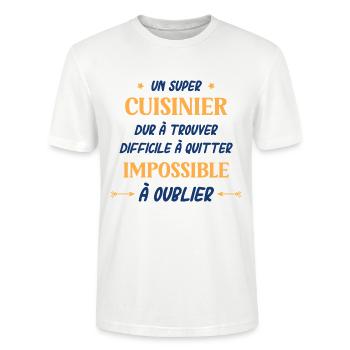 Un super cuisinier - T-shirt bio CRAFTER Stanley Stella Unisexe - blanc - Devant - Alina (178cm) & Michal (187cm)