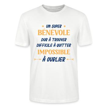 Un super bénévole - T-shirt bio CRAFTER Stanley Stella Unisexe - blanc - Devant - Alina (178cm) & Michal (187cm)