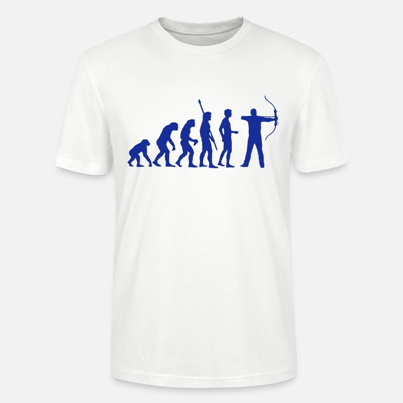 evolution_bogenschiessen - Stanley/Stella CRAFTER Unisex Organic T-Shirt - white