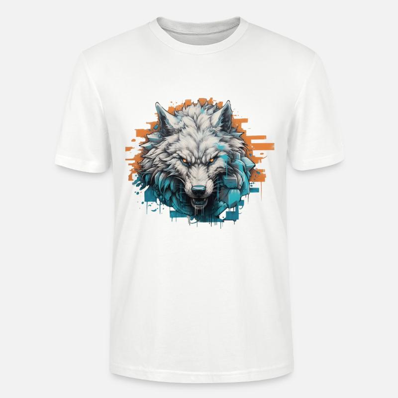 Geist des Nordens - Graffiti-Stil - Stanley/Stella Unisex Bio-T-Shirt CRAFTER - Weiß