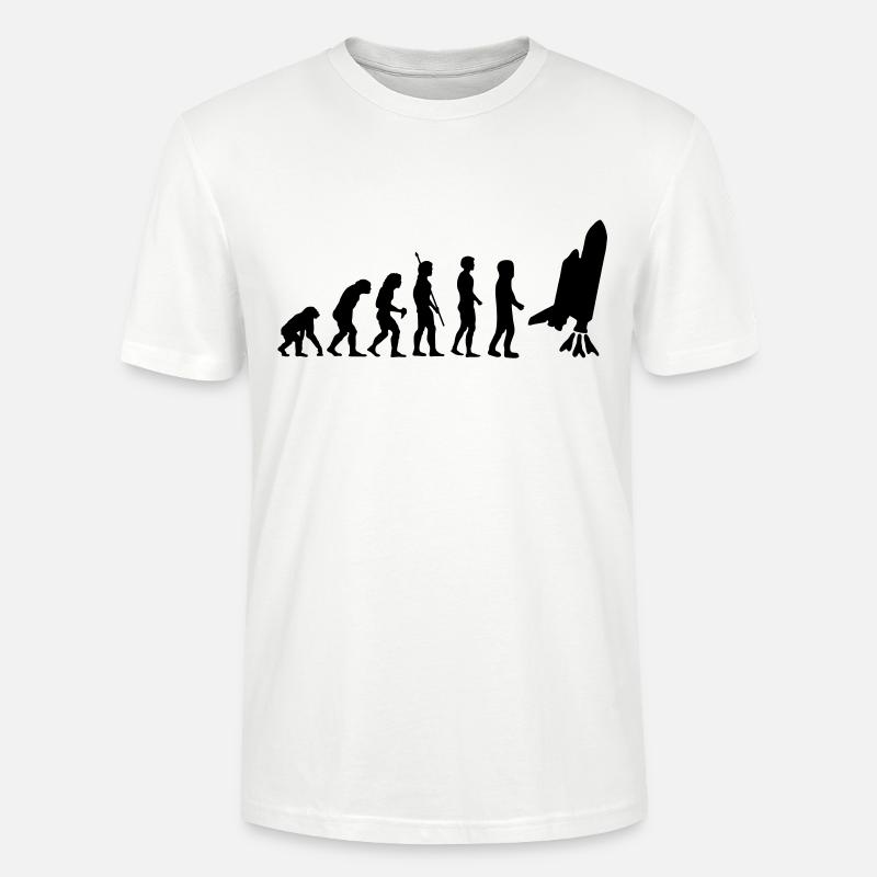 evolution_astronaut_g1 - T-shirt bio CRAFTER Stanley Stella Unisexe - blanc