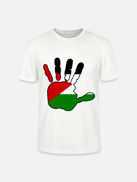Free palestine hand - Stanley/Stella CRAFTER Unisex Organic T-Shirt - white