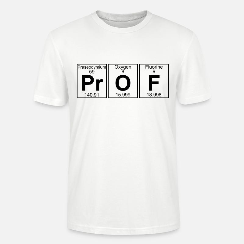 Pr-O-F (prof) - Full - Stanley/Stella Unisex Bio-T-Shirt CRAFTER - Weiß