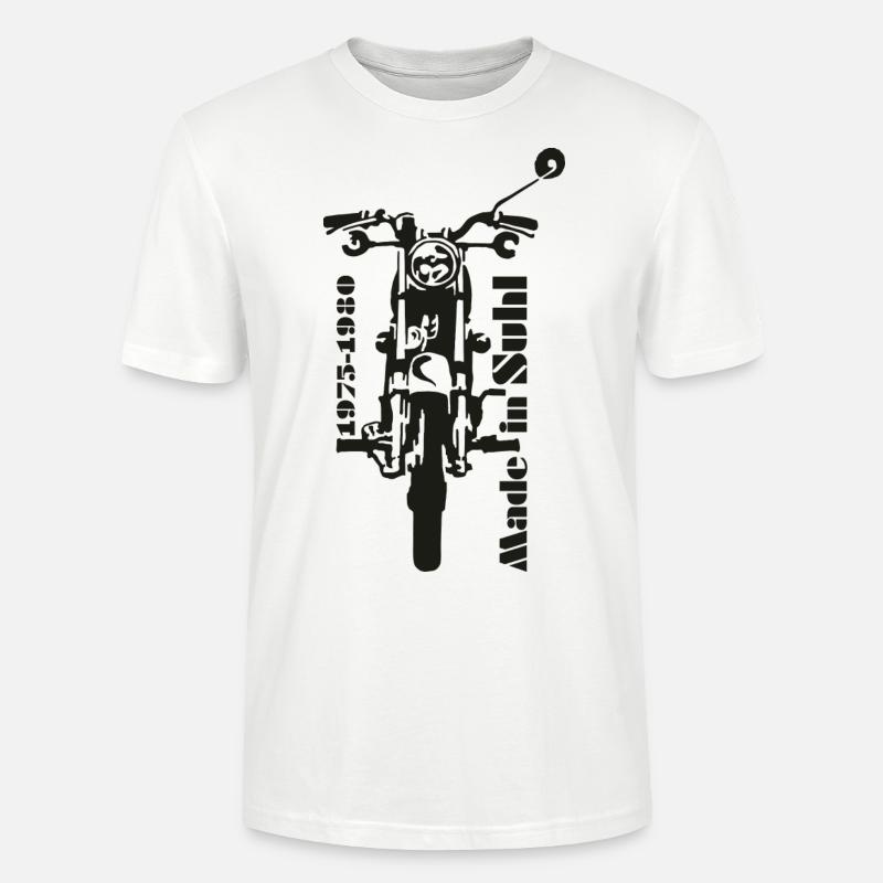 Simson s50 Front - Stanley/Stella Unisex Bio-T-Shirt CRAFTER - Weiß