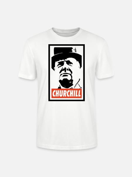 Winston Churchill - Stanley/Stella CRAFTER Unisex Organic T-Shirt - white