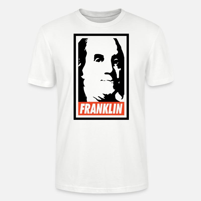 Benjamin Franklin - T-shirt bio CRAFTER Stanley Stella Unisexe - blanc