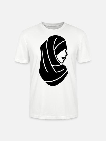 Hijab Kopftuch Muslimische Frau - Stanley/Stella Unisex Bio-T-Shirt CRAFTER - Weiß