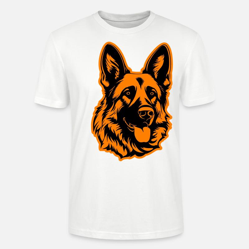 Schäferhund Hund Kopf - Stanley/Stella Unisex Bio-T-Shirt CRAFTER - Weiß