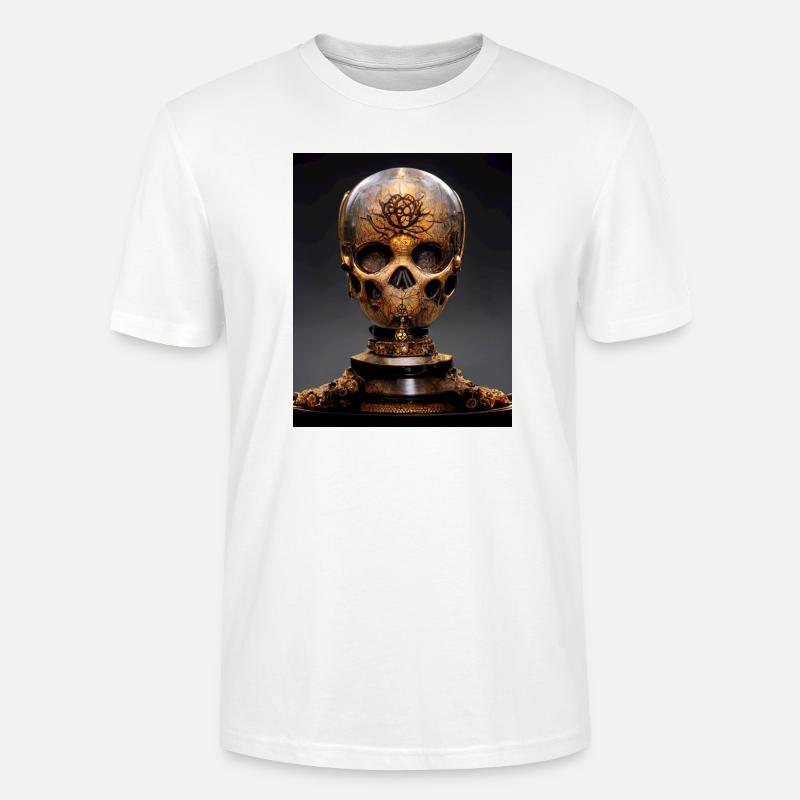 Schädel - Stanley/Stella Unisex Bio-T-Shirt CRAFTER - Weiß