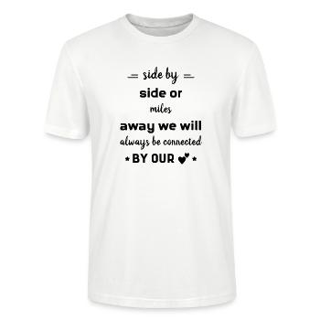 Best Friends Saying - Stanley/Stella CRAFTER Unisex Organic T-Shirt - white - Front - Alina (178cm) & Michal (187cm)