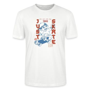 Skate To Be Great Boys - Stanley/Stella Unisex Bio-T-Shirt CRAFTER - Weiß - Vorne - Alina (178cm) & Michal (187cm)