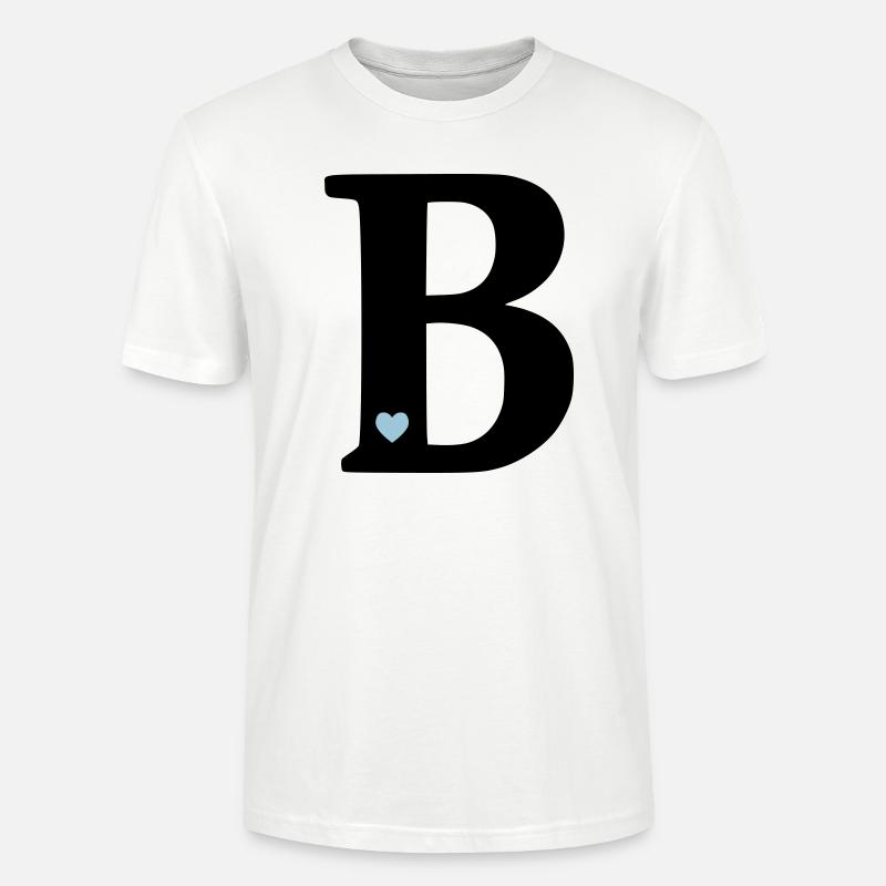 Buchstabe B Anfangsbuchstabe - Stanley/Stella Unisex Bio-T-Shirt CRAFTER - Weiß