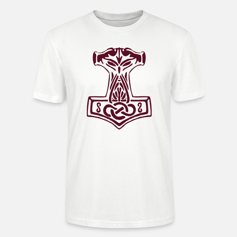 Mjoelnir 01 - Thorshammer - Stanley/Stella Unisex Bio-T-Shirt CRAFTER - Weiß