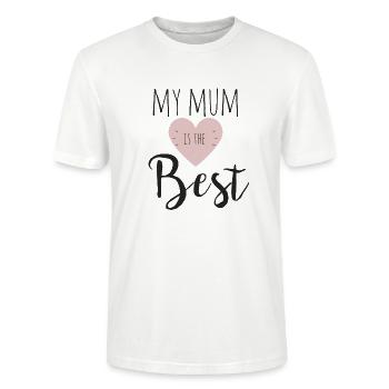 My mum is the best - Stanley/Stella CRAFTER Unisex Organic T-Shirt - white - Front - Alina (178cm) & Michal (187cm)