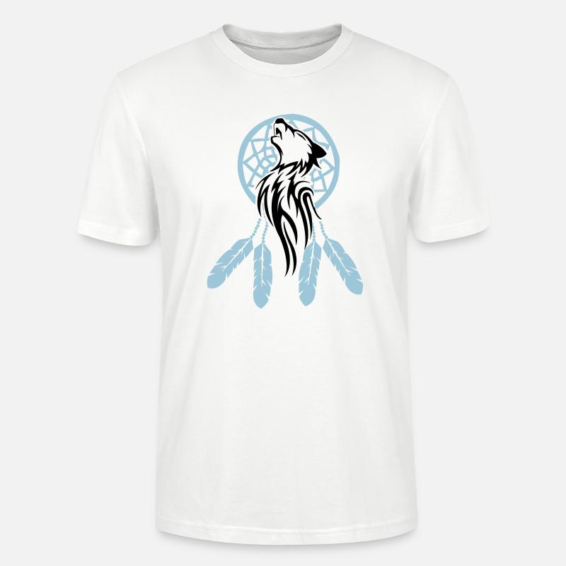 wolf_traumfaenger_002 - T-shirt bio CRAFTER Stanley Stella Unisexe - blanc