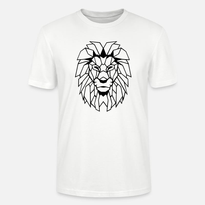 Dessin de polygone de lion - T-shirt bio CRAFTER Stanley Stella Unisexe - blanc