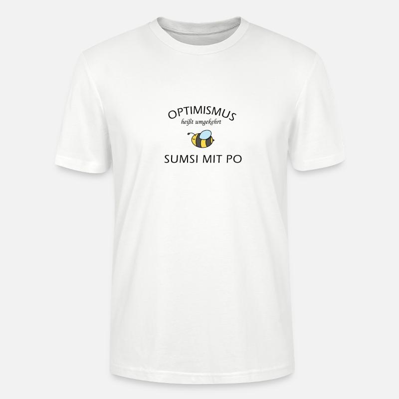 Optimismus | Sumsi mit Po - Stanley/Stella Unisex Bio-T-Shirt CRAFTER - Weiß