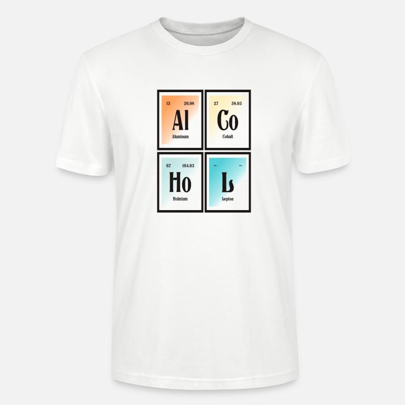 Alkohol | Periodensystem der Elemente - Stanley/Stella Unisex Bio-T-Shirt CRAFTER - Weiß