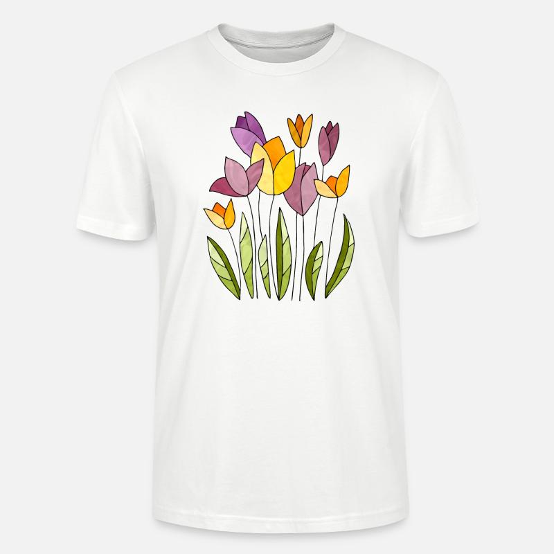 Fleur - T-shirt bio CRAFTER Stanley Stella Unisexe - blanc