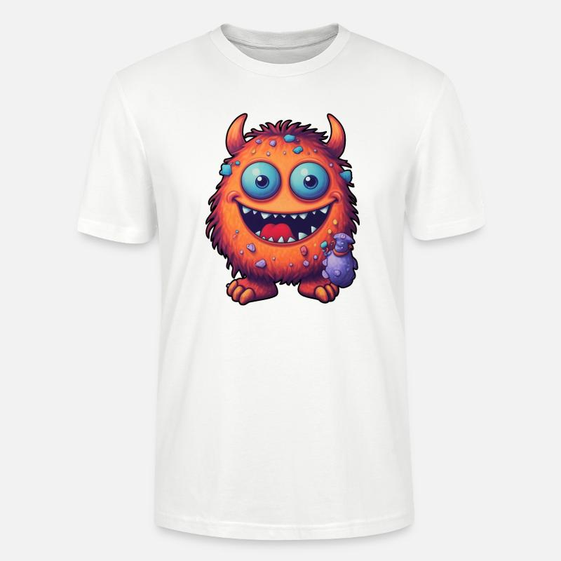 Kleines Monster "Kuller" im Comic-Stil - Stanley/Stella Unisex Bio-T-Shirt CRAFTER - Weiß