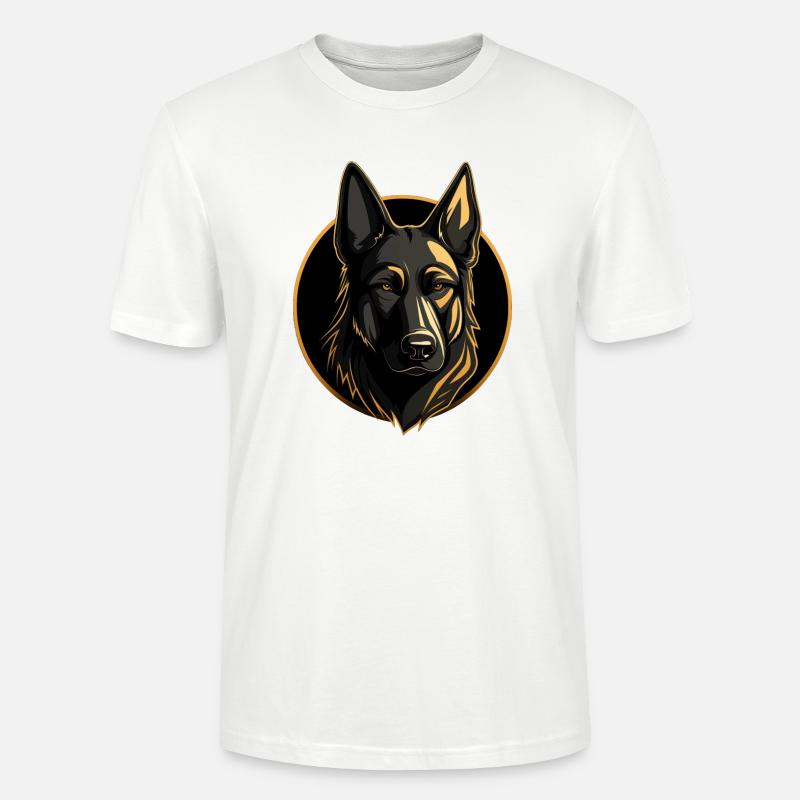 German Shepherd Deutscher Schäferhund Logo - Stanley/Stella Unisex Bio-T-Shirt CRAFTER - Weiß
