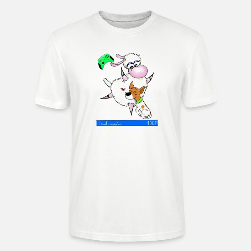 Gaming " Level complete " Wolly Sheepling - Stanley/Stella Unisex Bio-T-Shirt CRAFTER - Weiß