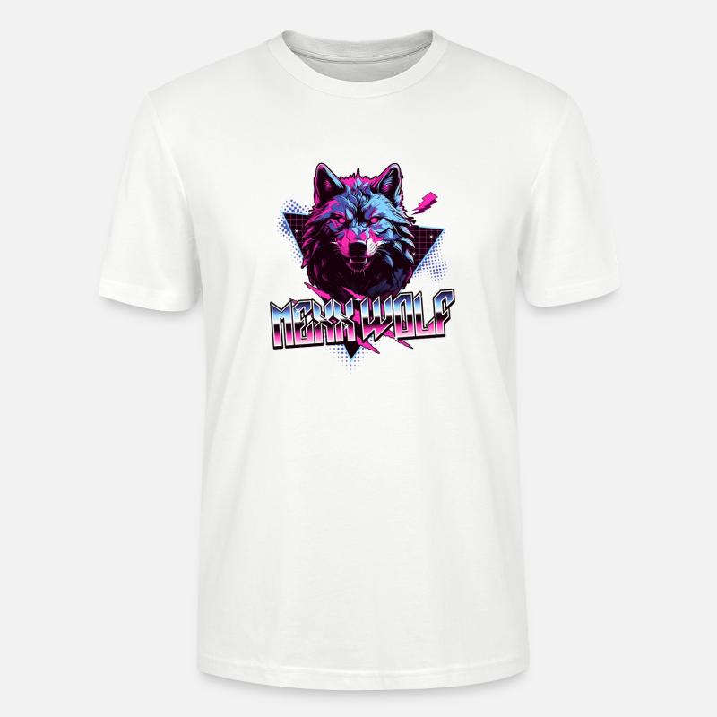 Mexx Wolf Retro Design - Stanley/Stella Unisex Bio-T-Shirt CRAFTER - Weiß